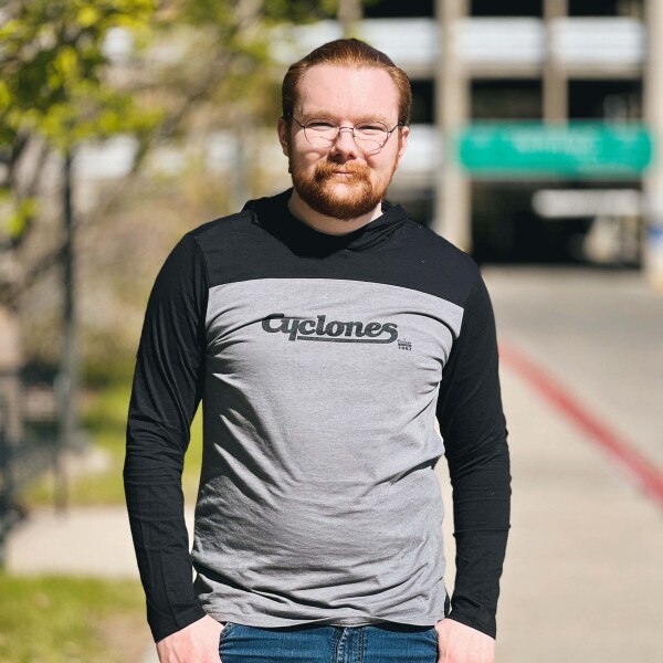 CI Sport Cyclones Script Black & Gray Long Sleeve Hoodie